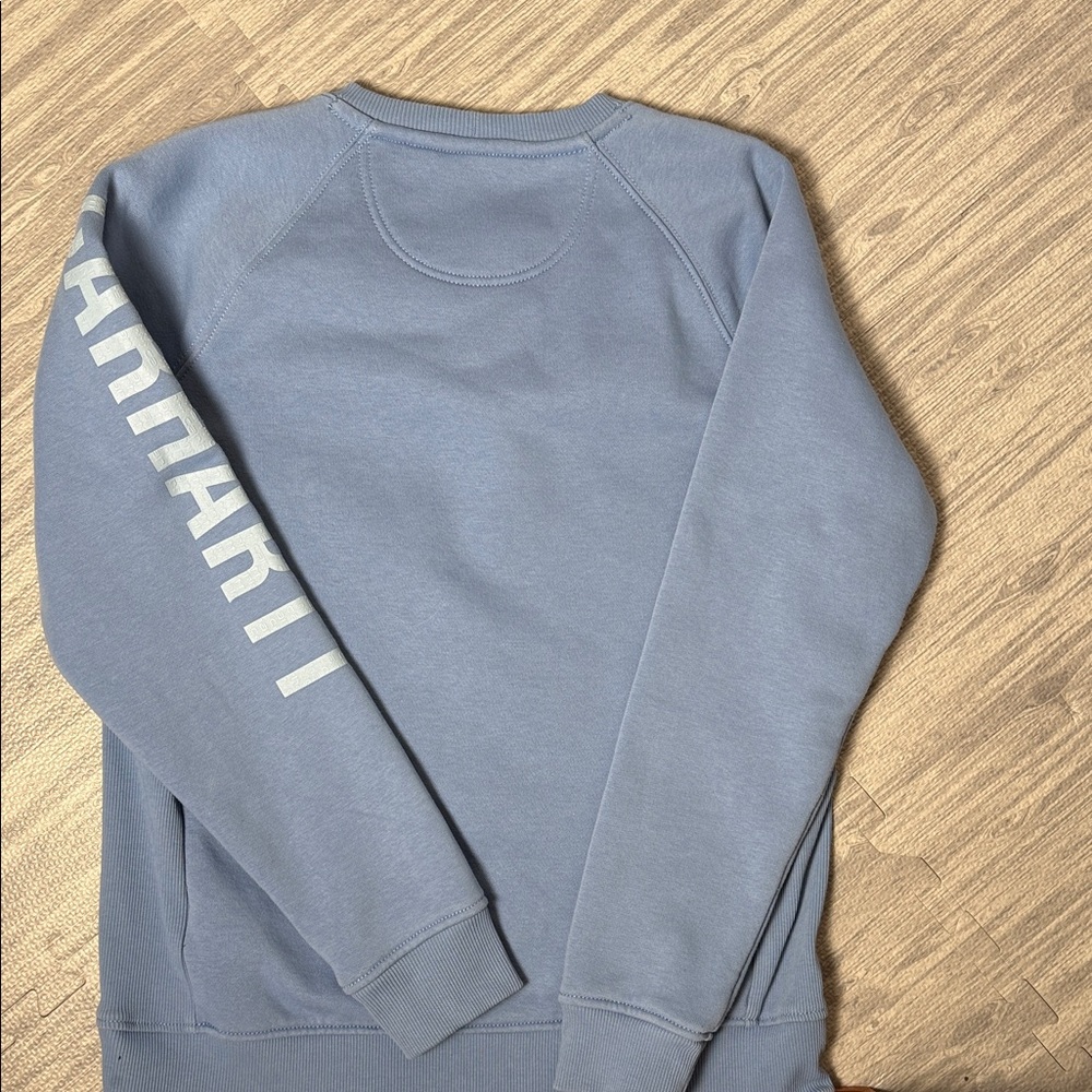 Carhartt Slate Blue Crew Neck Sweatshirt Size M - Picture 7 of 7